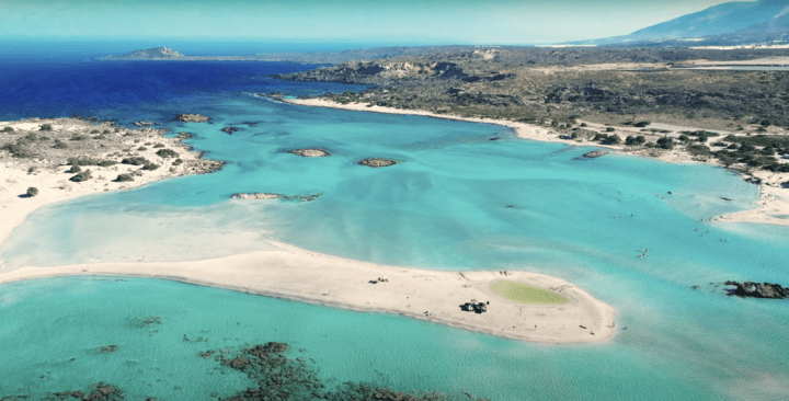 Blick auf en Elafonissi Strand