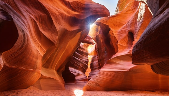 Lichstrahlen im Antelope Canyon