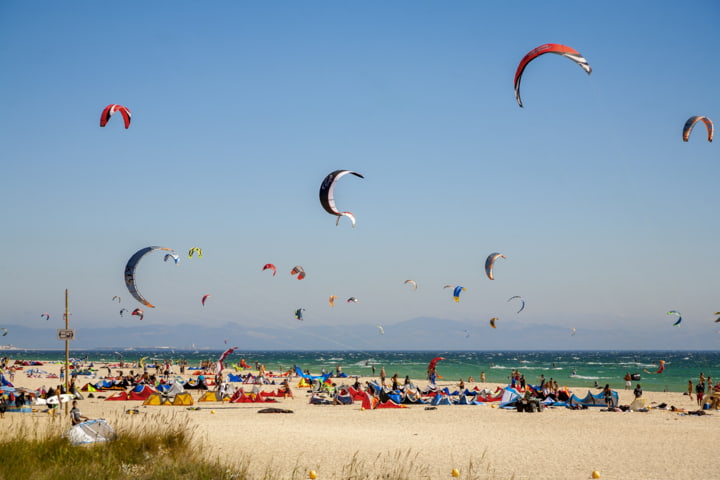 Kitesurfer in Valdevaqueros