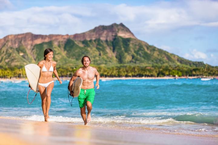 Surfer auf Hawaii