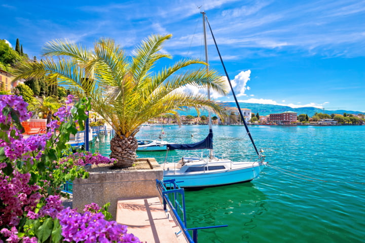 Boot im Hafen von Toscolano-Maderno