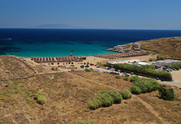 Blick auf den Strand in Lia
