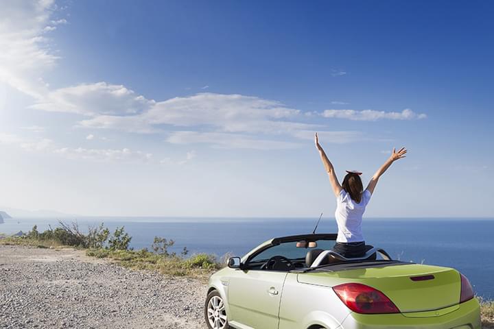 Cabrio am Meer