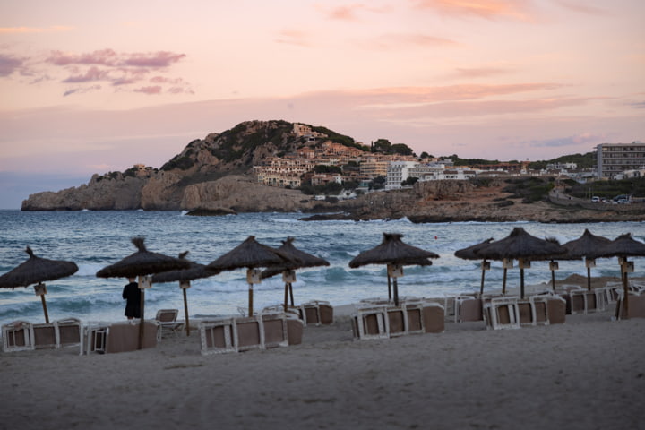 Cala Agulla am Abend, Strand in Cala Ratjada