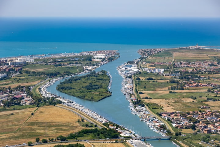 Luftaufnahme von Fiumicino