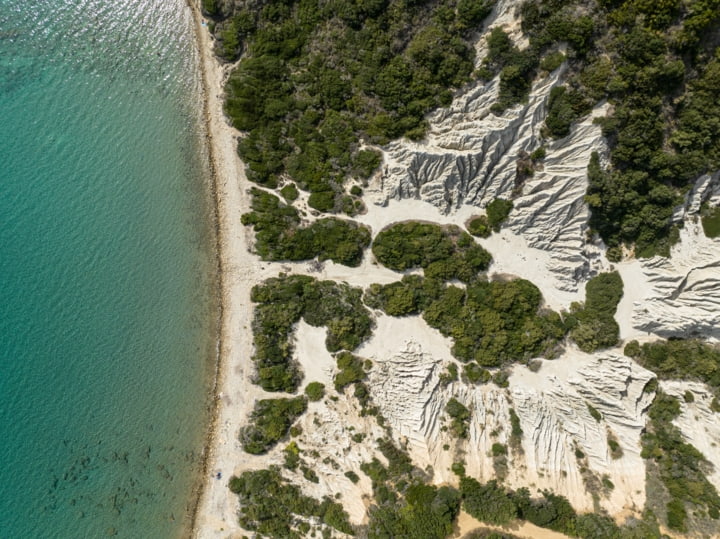 Luftaufnahme des Gerakas Beach