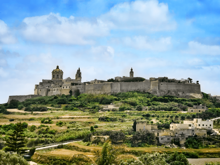 Blick auf die Burg in Medina