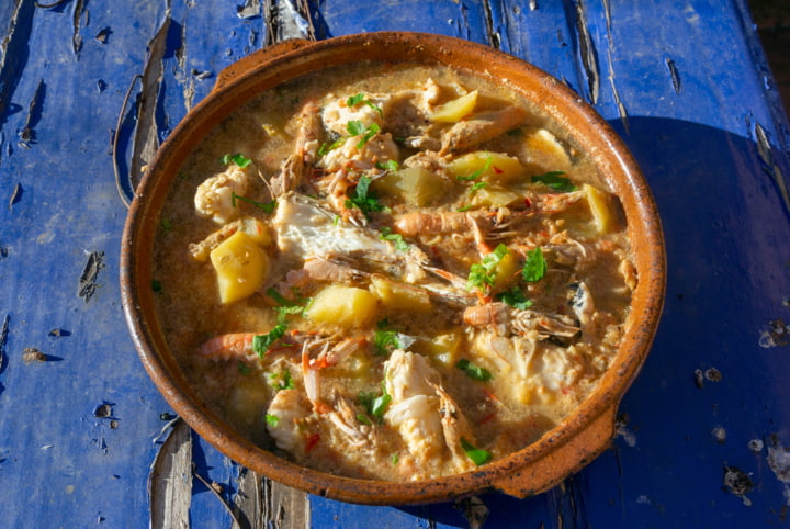 Traditioneller Fischeintopf