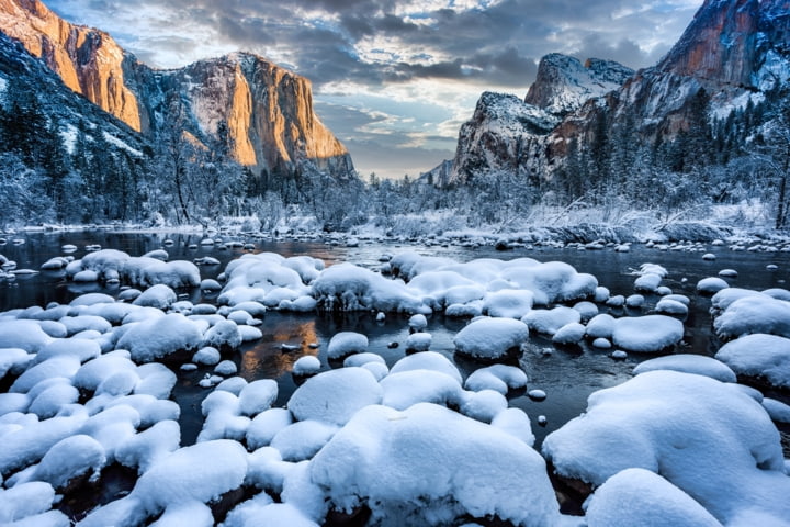 Yosemite-Nationalpark im Winter