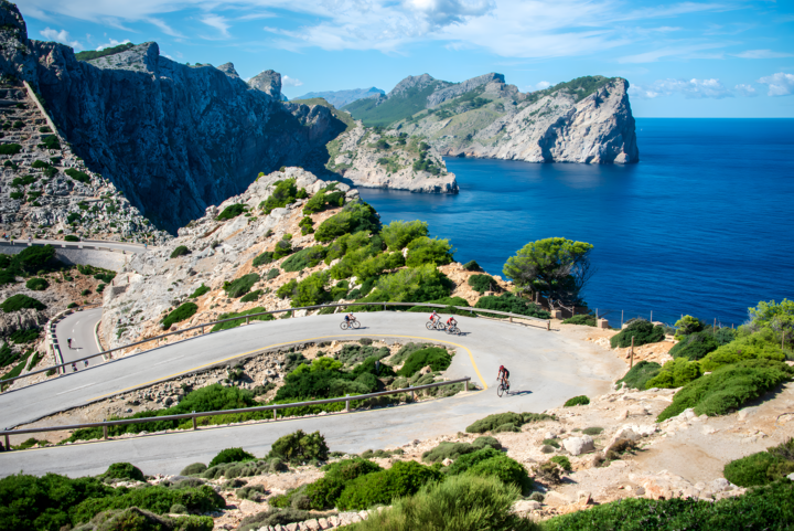 Fahrradfahrer am Cap de Formentor