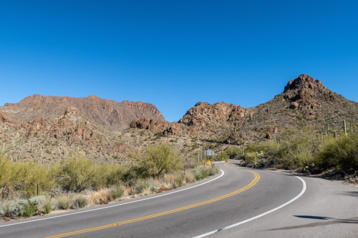 Straße im Virgin River Gorge 