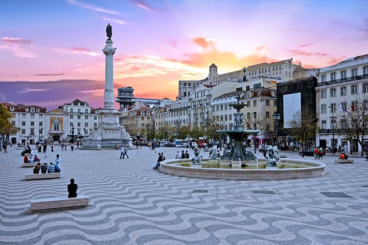 Rossio Square in Lissabon