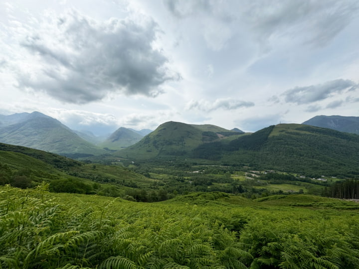 Blick vom Pap of Glencoe