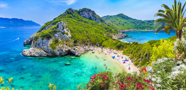 Strand in Paleokastritsa