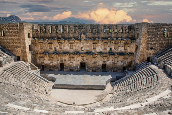 Antikes Aspendos Theater von Side