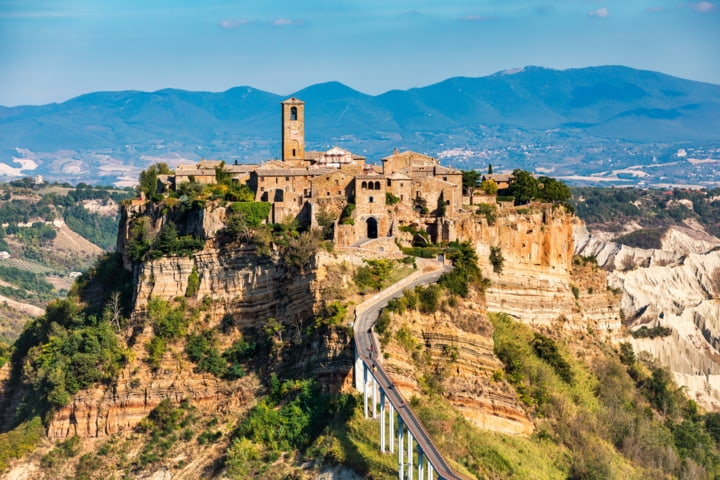 Blick auf die Stadt Civita di Bagnoregio