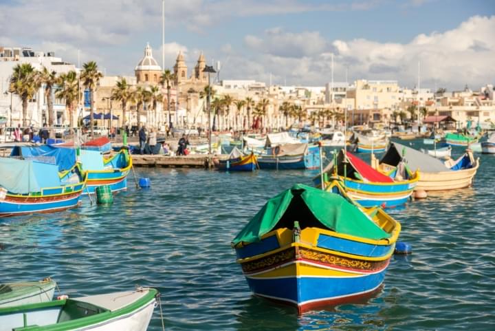 Alte Boote von Marsaxlokk