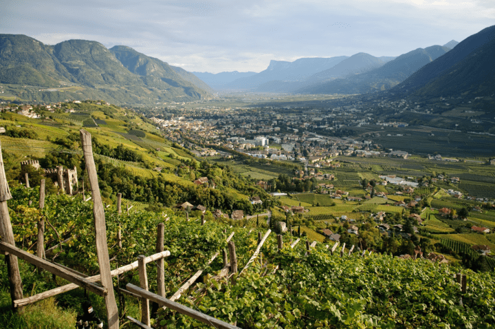 Dörfer rund im Meran, Ausblick ins Tal