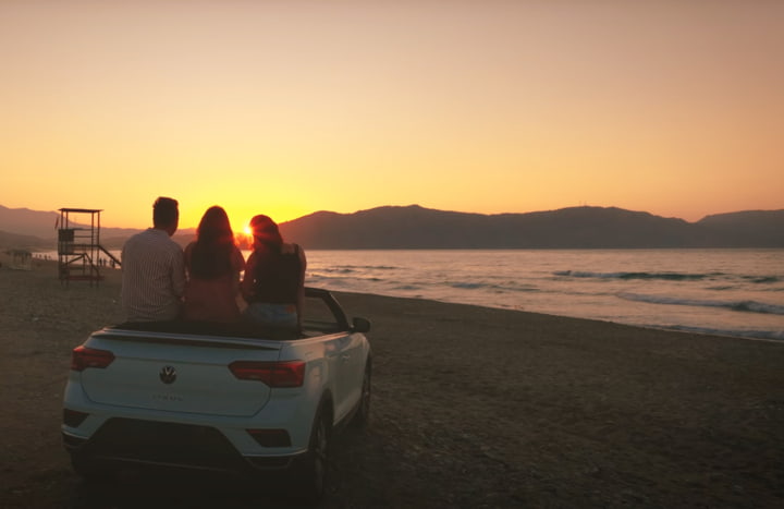 Cabrio am Strand